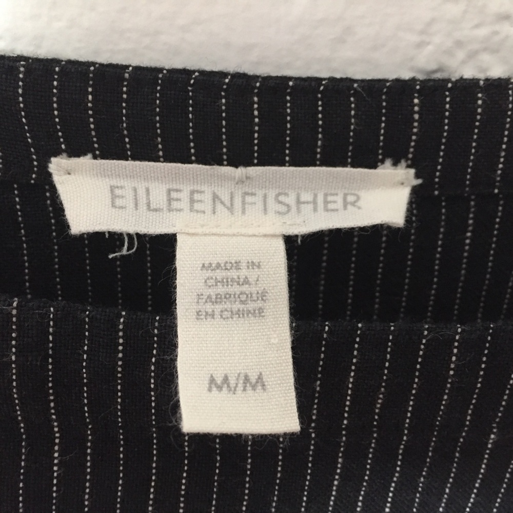 Eileen Fisher Pinstriped Top M - Picture 9 of 10